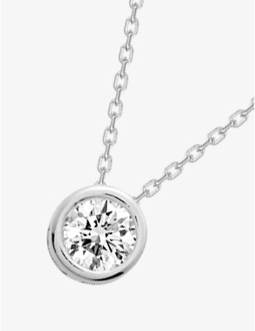 Collier solitaire argent...