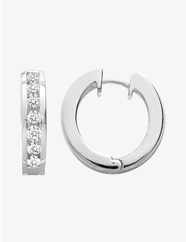 Créoles 16 mm argent 925 ‰...