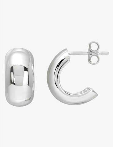 Demi-créoles argent 925‰...