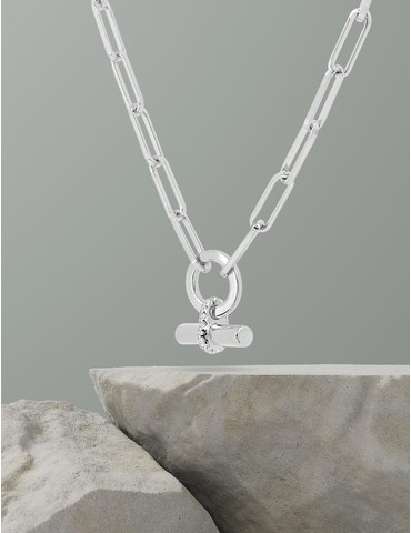 Collier graphique Argent...
