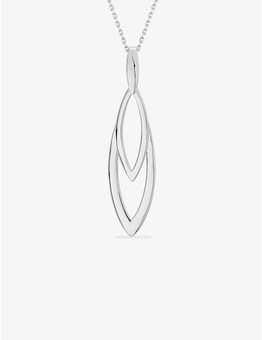Collier feuilles argent...