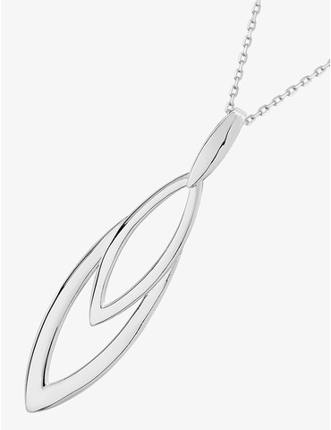 Collier feuilles argent...