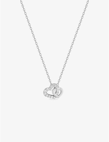 Collier cœurs argent 925‰...