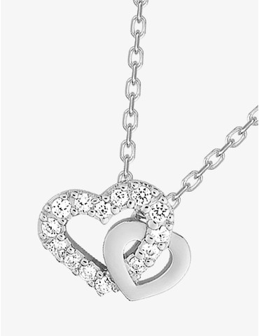 Collier cœurs argent 925‰...