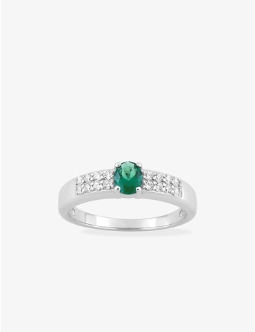 Bague argent 925‰ rhodié et...