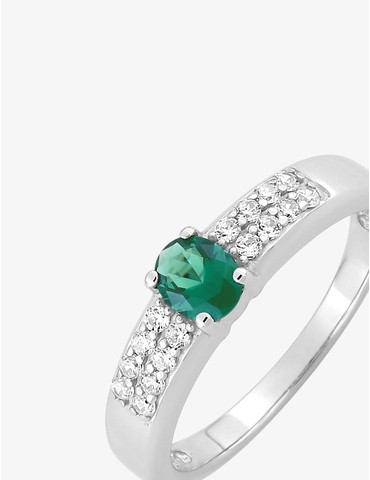 Bague argent 925‰ rhodié et...
