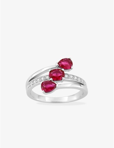 Bague argent 925‰ rhodié et...