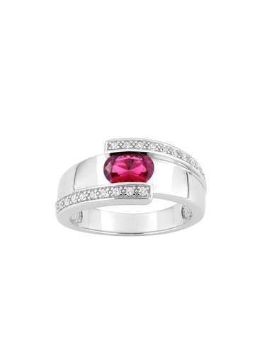Bague argent 925‰ rhodié et...