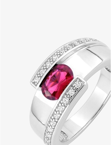 Bague argent 925‰ rhodié et...