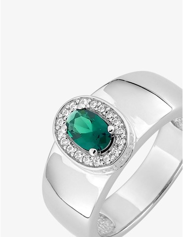 Bague large argent 925‰...