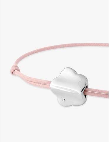 Bracelet cordon rose fleur...