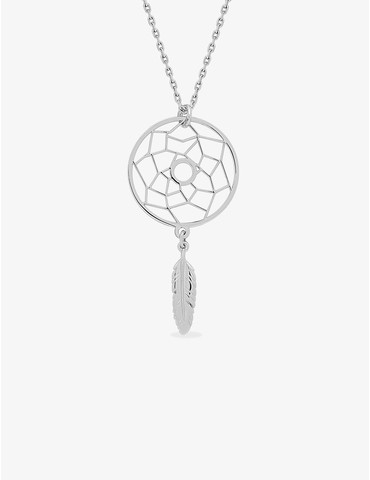 Collier attrape-rêve argent...