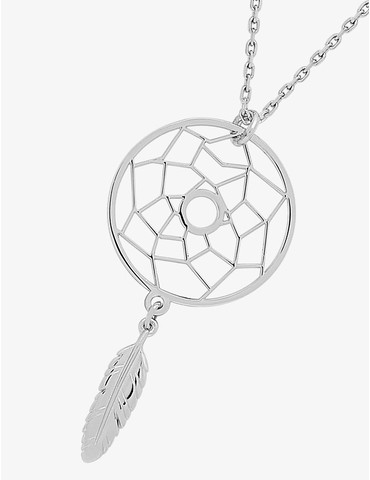 Collier attrape-rêve argent...
