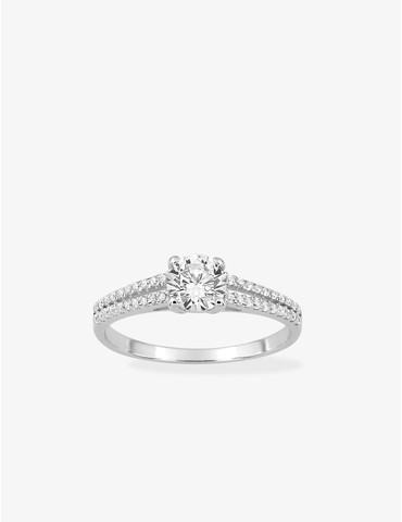 Bague argent 925‰ rhodié et...