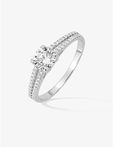 Bague argent 925‰ rhodié et...