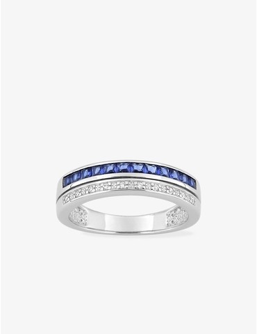 Bague double anneau argent...