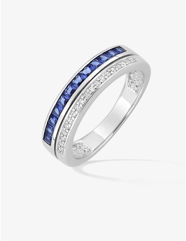 Bague double anneau argent...