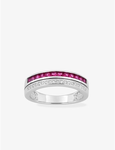 Bague double anneau argent...