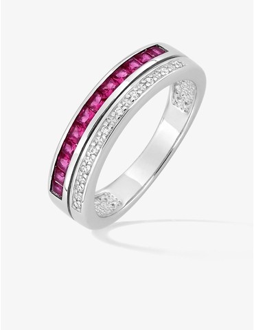 Bague double anneau argent...