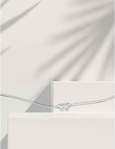Bracelet coeurs en argent...