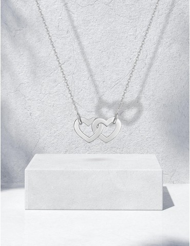 Collier cœurs entrelacés en...