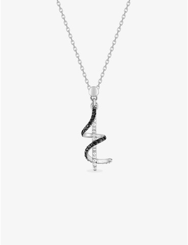 Collier fantaisie en argent...