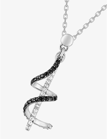 Collier fantaisie en argent...