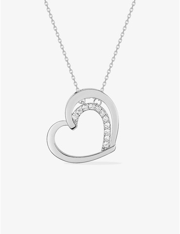 Collier motif cœur en...