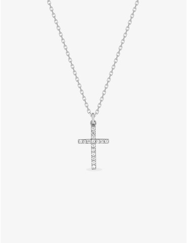 Collier motif croix en...