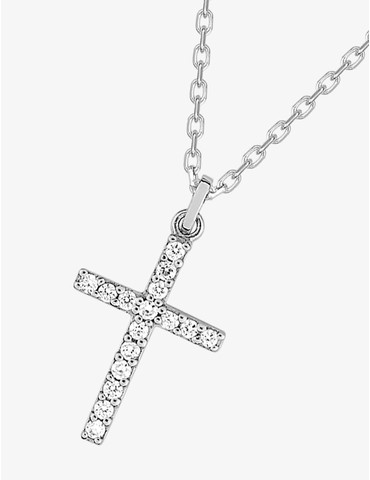 Collier motif croix en...