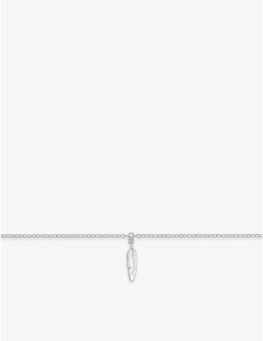 Bracelet breloque plume en...