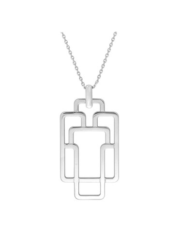 Collier graphique en argent...