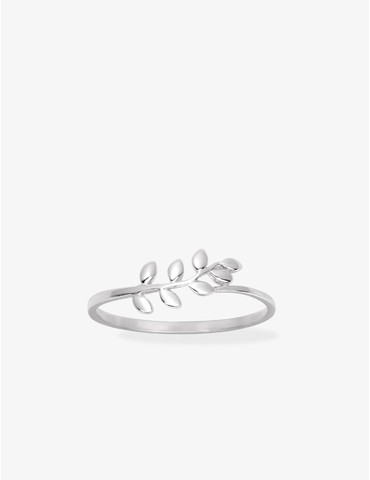 Bague motif feuille en...