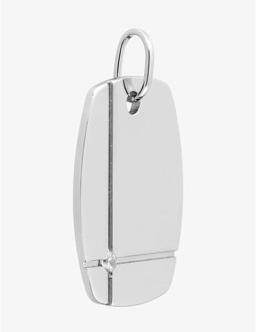 Pendentif plaque en argent...