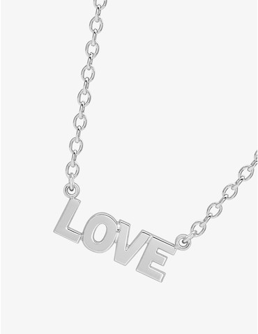 Collier gravure love en...