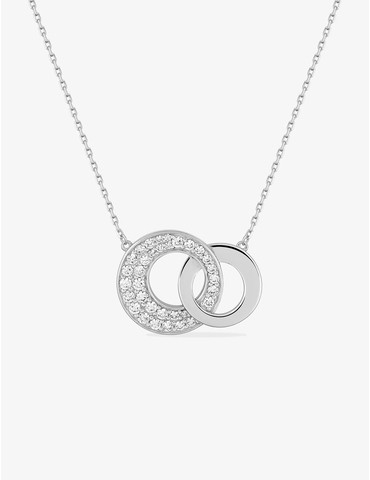 Collier double cercle en...