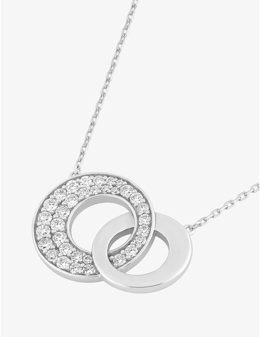 Collier double cercle en...