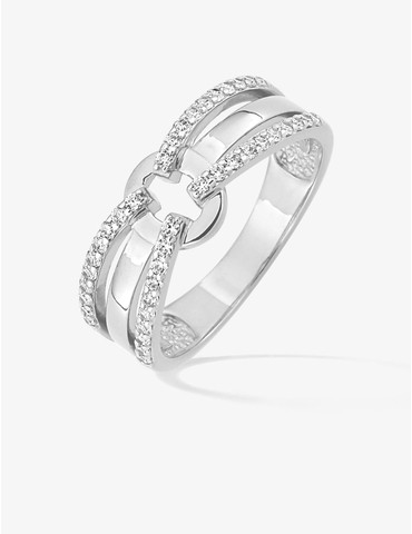 Bague fantaisie en argent...