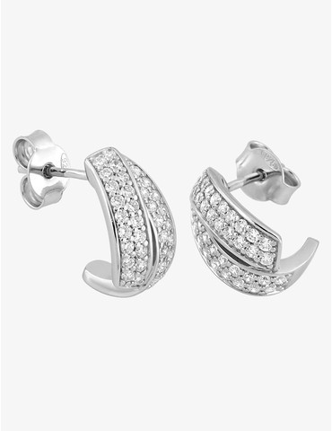 Demi-créoles argent 925 ‰...