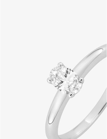 Bague solitaire en argent...