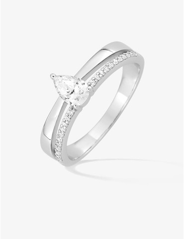 Bague fantaisie en argent...