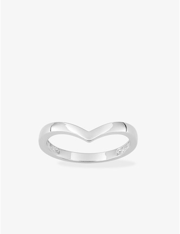 Bague en argent gris rhodié...