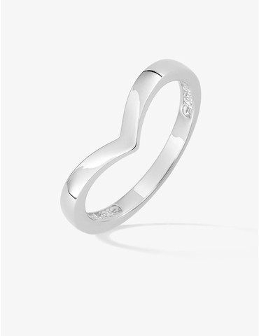 Bague en argent gris rhodié...