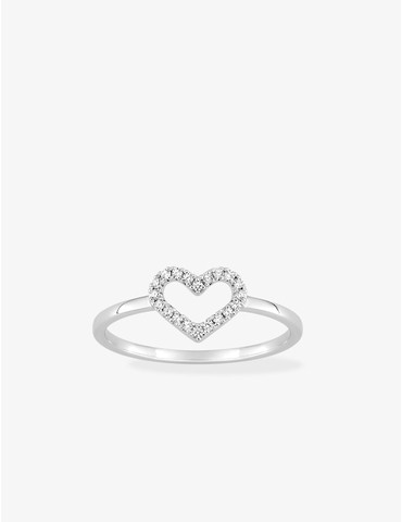 Bague en argent gris rhodié...