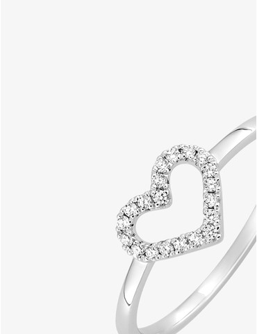 Bague en argent gris rhodié...