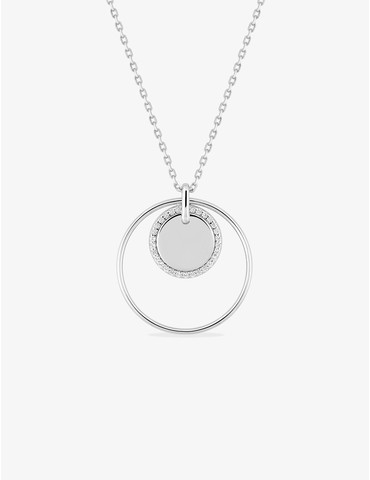 Collier en argent rhodié...