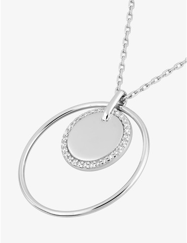Collier en argent rhodié...