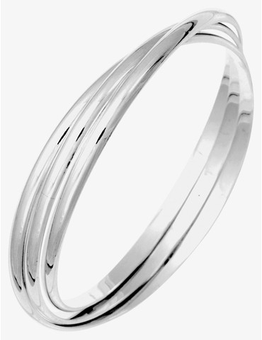 Jonc entrelacé argent 925 ‰...
