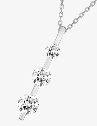 Collier barre en argent 925...