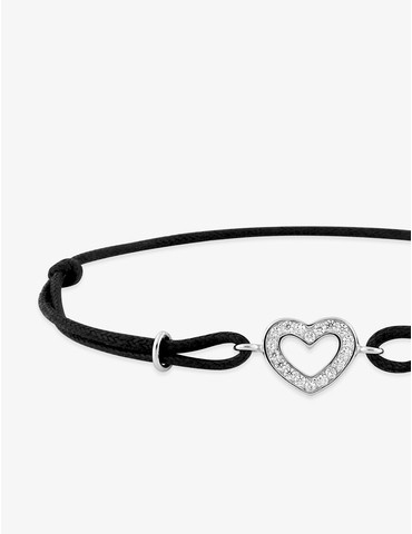 Bracelet cordon noir, motif...